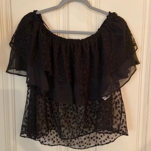 Sheer/mesh Star Top